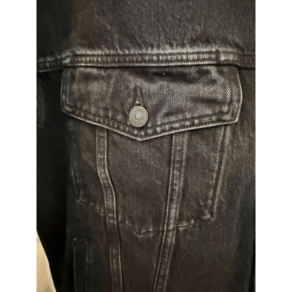 Edwin Trucker Denim Jacket Black Oversized‎ Streetwear Anthro Size M, Y2K - Picture 10 of 12